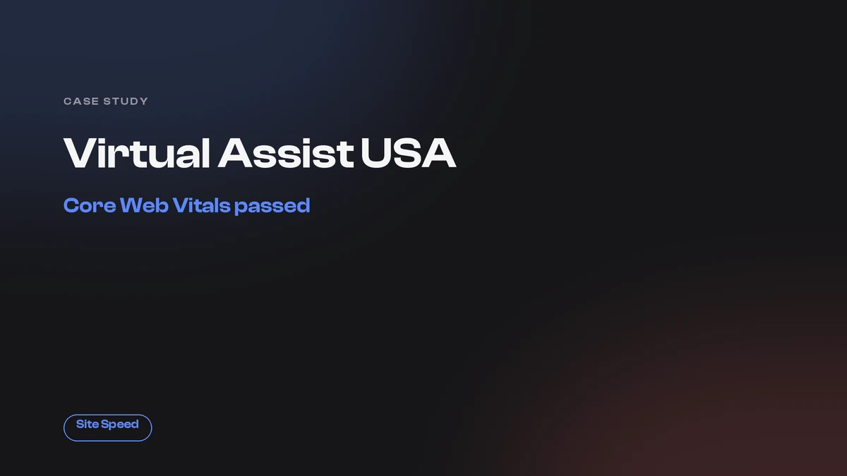 Virtual Assist USA website performance audit dashboard